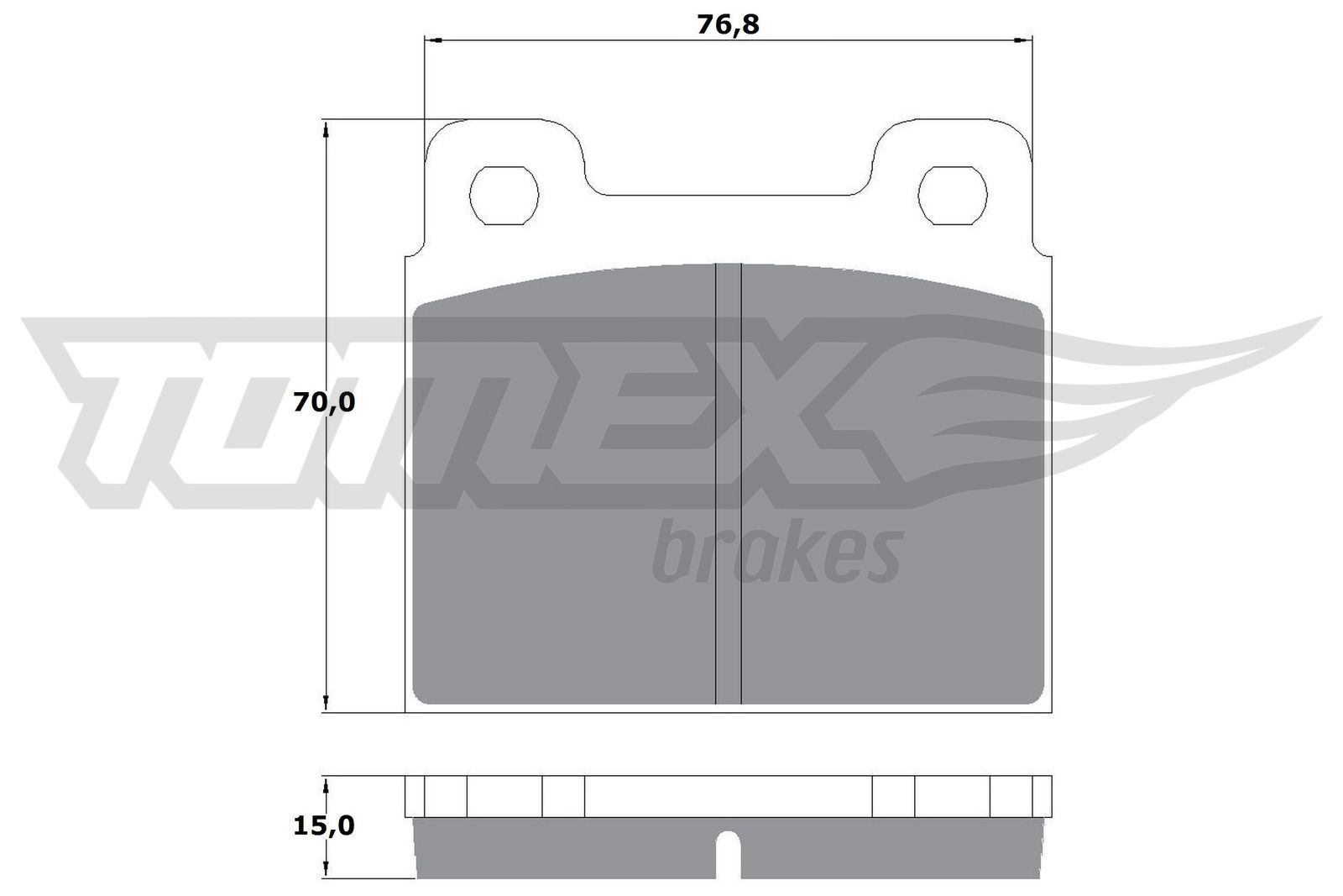 Obrázok Sada brzdových platničiek kotúčovej brzdy TOMEX Brakes  TX1018